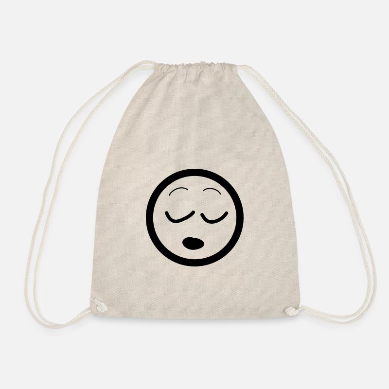 Smiley Müde Witzig Geschenk Geschenkidee - Turnbeutel - Natur