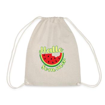 Melone Hallo Sommer - Turnbeutel - Natur - Vorne