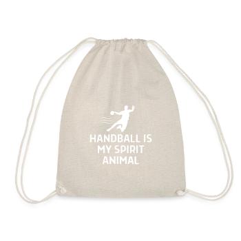 Handball Handballer Spruch Geschenk - Turnbeutel - Natur - Vorne