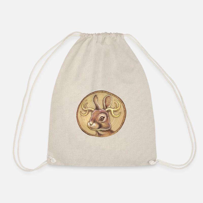 Osterhase - Wolpertinger, Jackalope - Turnbeutel - Natur