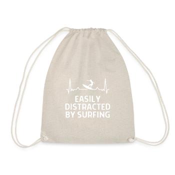 Surfing Surfer Funny Spürche Gift - Drawstring Bag - nature - Front