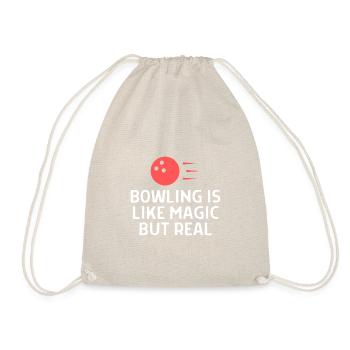 Bowling Sayings Bowling Bowler Skittles Gift - Drawstring Bag - nature - Front