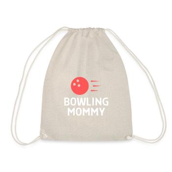 Bowlen Sprüche Bowling Bowler Kegeln Geschenk - Turnbeutel - Natur - Vorne