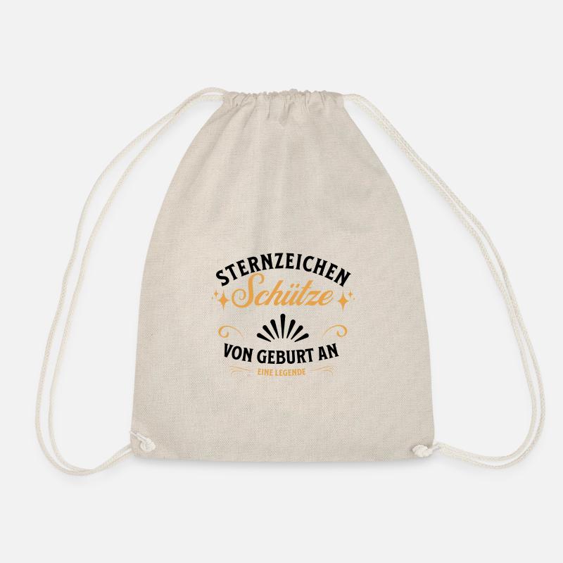 Sternzeichen Geschenke Schütze Spruch - Turnbeutel - Natur