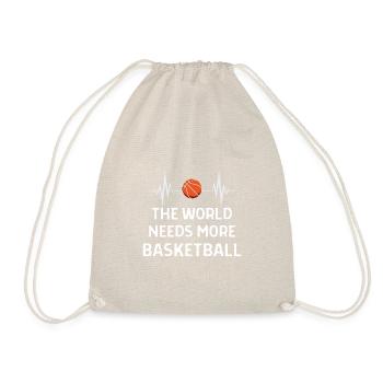 Basketball Spieler Basketballer Sprüche Geschenk - Turnbeutel - Natur - Vorne