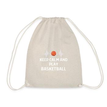 Basketball Spieler Basketballer Sprüche Geschenk - Turnbeutel - Natur - Vorne
