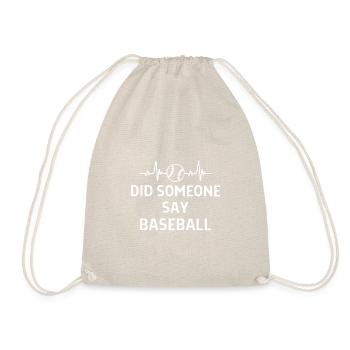 Baseball Spieler Baseball Sprüche Geschenk - Turnbeutel - Natur - Vorne