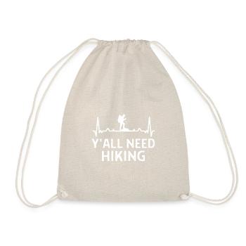 Klettern Kletterer Hiking Sprüche Geschenk - Turnbeutel - Natur - Vorne