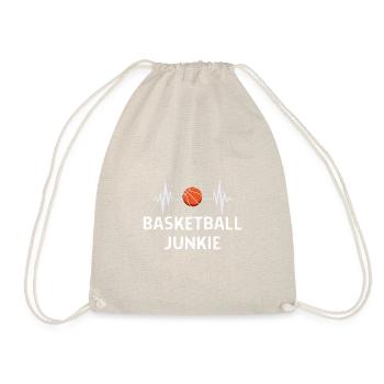Basketball Spieler Basketballer Sprüche Geschenk - Turnbeutel - Natur - Vorne