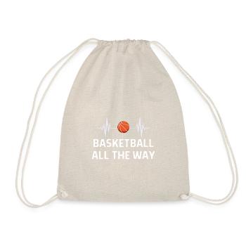 Basketball Spieler Basketballer Sprüche Geschenk - Turnbeutel - Natur - Vorne