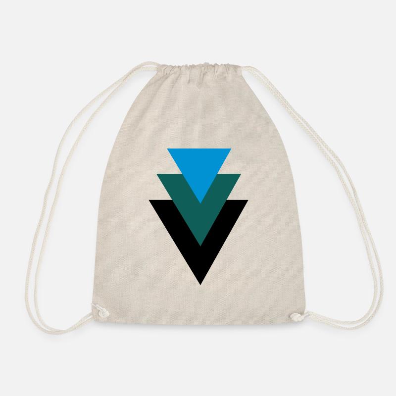 drei dreiecke kleiner wer - Drawstring Bag - nature