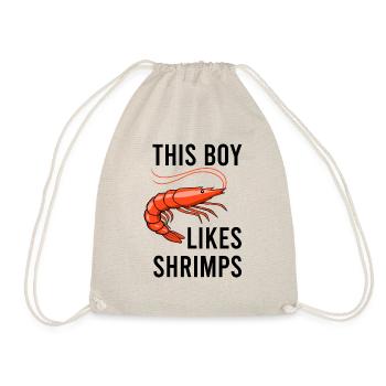 Eating Shrimps Seafood Chef Prawns - Drawstring Bag - nature - Front