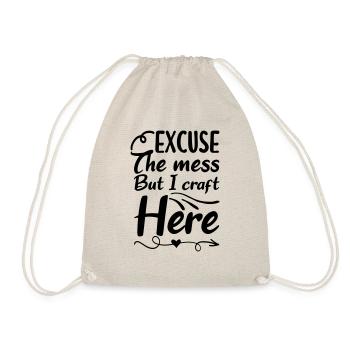 11 EXCUSEZ LE GÂCHIS MAIS JE BRICOLE ICI - Sac de sport léger - nature - Devant