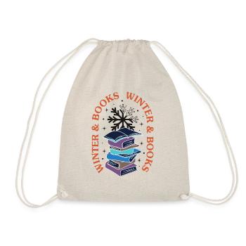 Winter Season and Reading Books Cozy Tea - Drawstring Bag - nature - Front