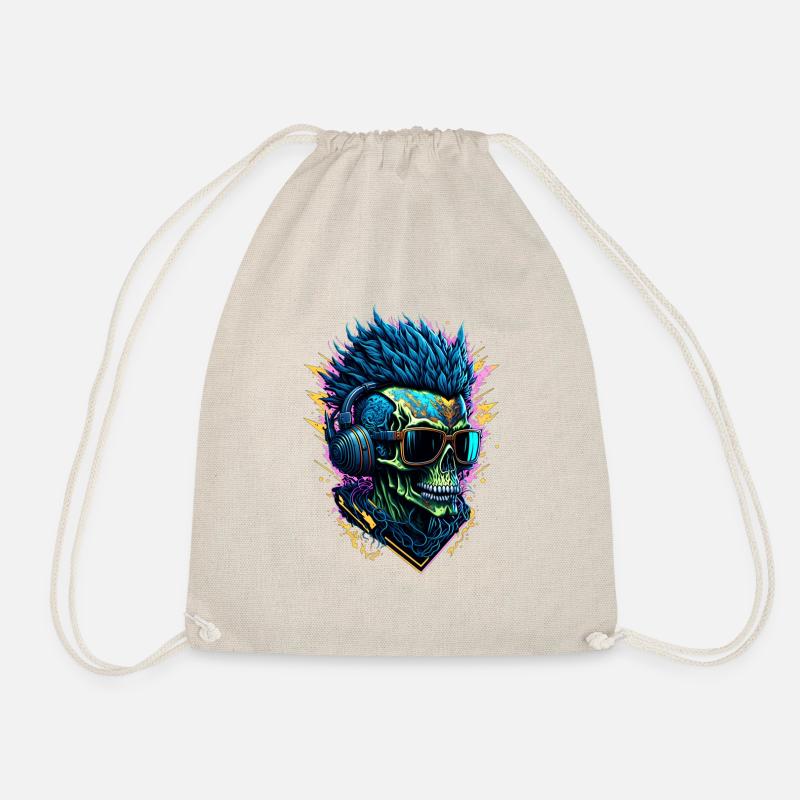 Punkrock Skull - Turnbeutel - Natur