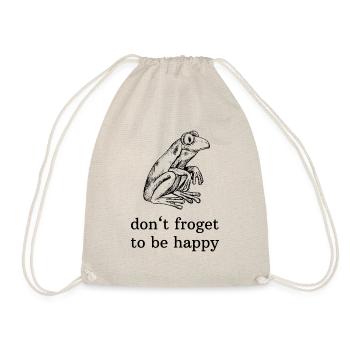 Frog funny saying happy - Drawstring Bag - nature - Front
