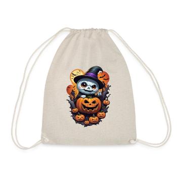 Ghost with pumpkin - Drawstring Bag - nature - Front