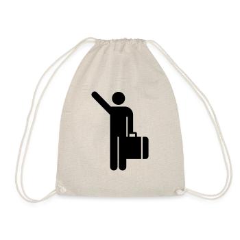 vacation,suitcase,travel,airport,train station - Drawstring Bag - nature - Front