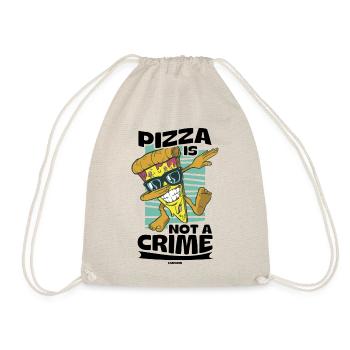 Pizza Is Not A Crime - Turnbeutel - Natur - Vorne