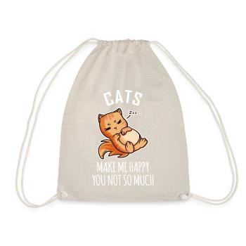 Les chats me rendent heureux, pas tellement - Sac de sport léger - nature - Devant