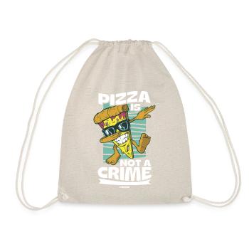 Pizza Is Not A Crime - Turnbeutel - Natur - Vorne