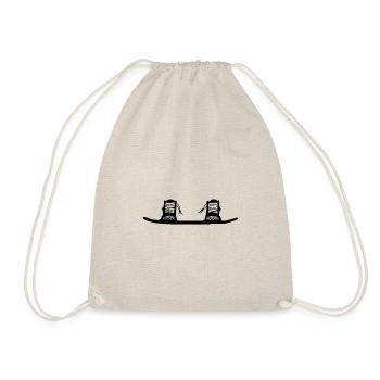 Wakeboard wake - Drawstring Bag - nature - Front