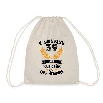 39 Ans anniversaire 39 anniversaire cadeau 39 ans - Sac de sport léger - nature - Devant
