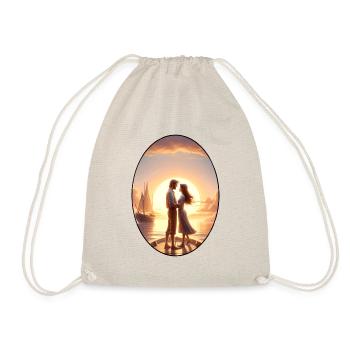Romantik im Sonnenuntergang Gross - Turnbeutel - Natur - Vorne