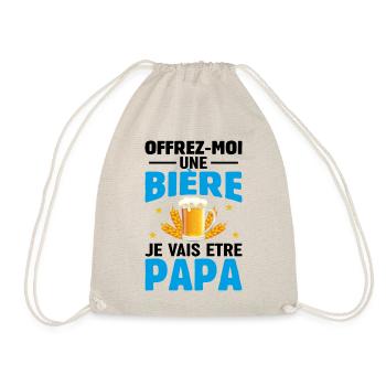 Offrez moi une bière je vais être papa - Sac de sport léger - nature - Devant