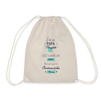 J'ai un papa pongiste cadeau de naissance - Sac de sport léger - nature - Devant