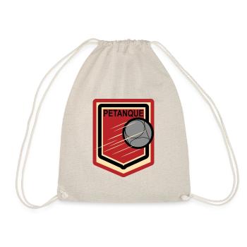 Boule Logo Emblem Petanque - Turnbeutel - Natur - Vorne