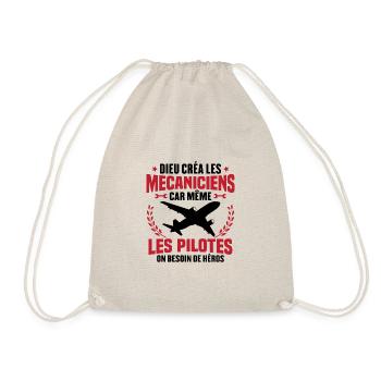 Cadeau humour mécanicien d'avion - Sac de sport léger - nature - Devant