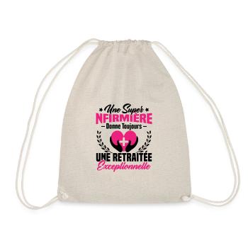 Humour infirmière retraitée, Cadeau retraite - Sac de sport léger - nature - Devant