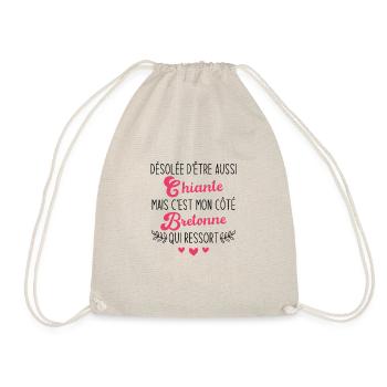 Désolée d'être aussi Chiante et bretonne Humour - Sac de sport léger - nature - Devant