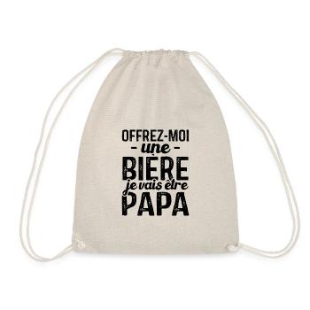 Offrez moi une bière je vais être papa - Sac de sport léger - nature - Devant