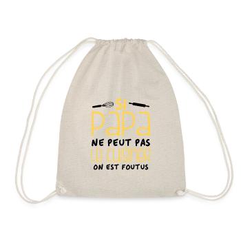 Si Papa Ne Peut Pas Le Cuisiner - Sac de sport léger - nature - Devant