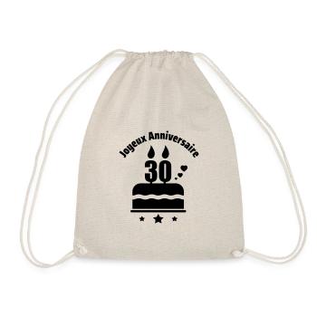 Joyeux Anniversaire 30 ans,cadeau d'anniversaire - Sac de sport léger - nature - Devant