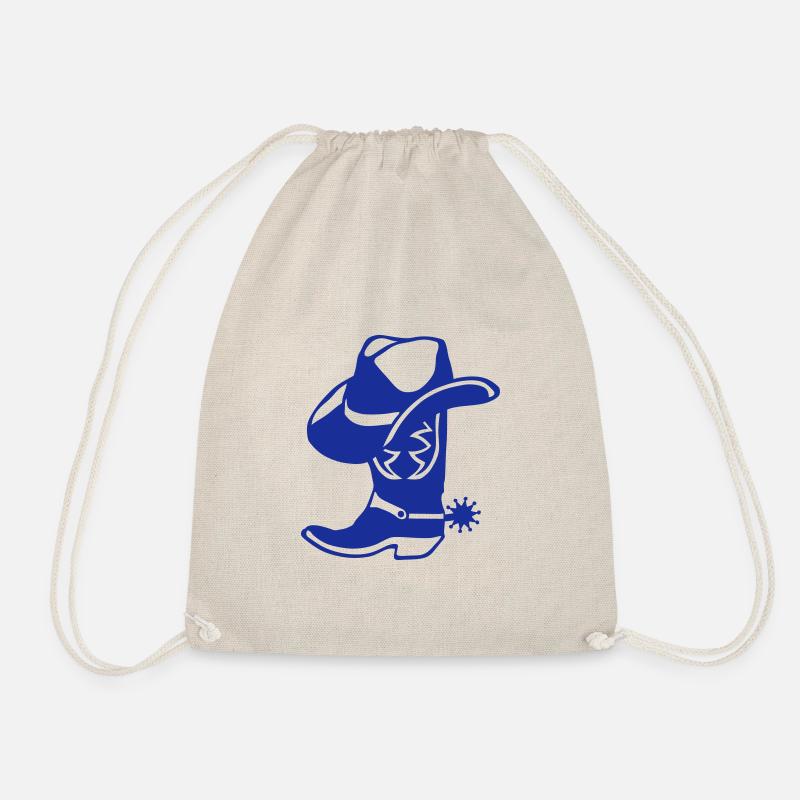 Cowboystiefel-Logo 5 - Turnbeutel - Natur