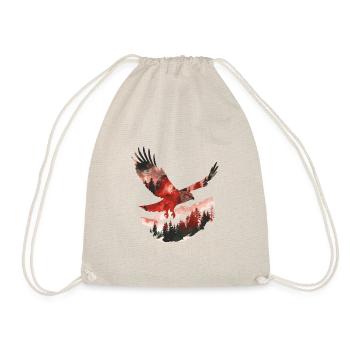 Red Milan Bird Bird of Prey - Drawstring Bag - nature - Front