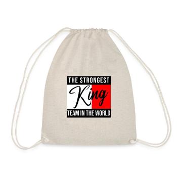 King King Queen Couple Outfit - Drawstring Bag - nature - Front