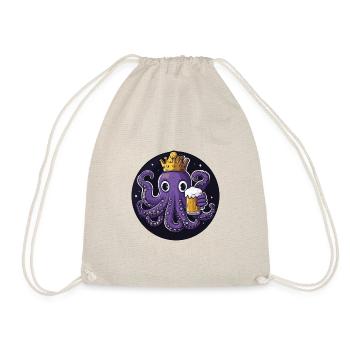 Oktopus Bier Comic - Turnbeutel - Natur - Vorne