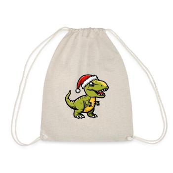 Dinosaure T-Rex Noël - Sac de sport léger - nature - Devant