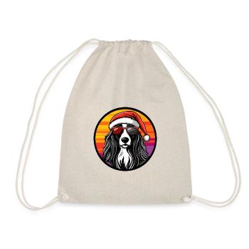 Afghan Hound Dog Christmas Cool - Drawstring Bag - nature - Front