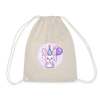 Hase Geburtstag Comic - Turnbeutel - Natur - Vorne