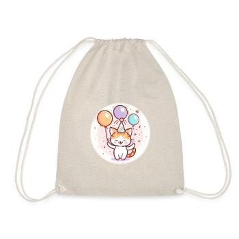 Bande dessinée d’anniversaire de chat - Sac de sport léger - nature - Devant