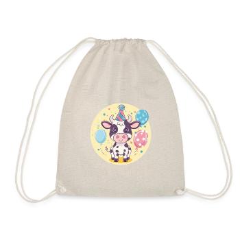 Bande dessinée d’anniversaire de vache - Sac de sport léger - nature - Devant
