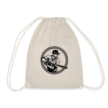 Baseball Silhouette - Drawstring Bag - nature - Front
