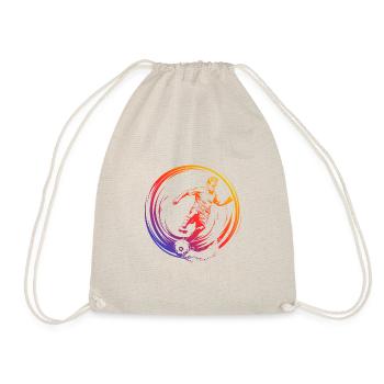 Footballeur Joueur De Football Silhouette Coloré - Sac de sport léger - nature - Devant