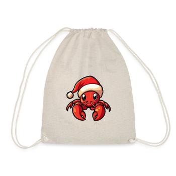 Lobster Crab Christmas Cute - Drawstring Bag - nature - Front
