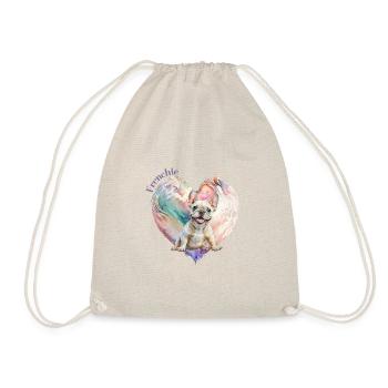 frenchie love - Drawstring Bag - nature - Front